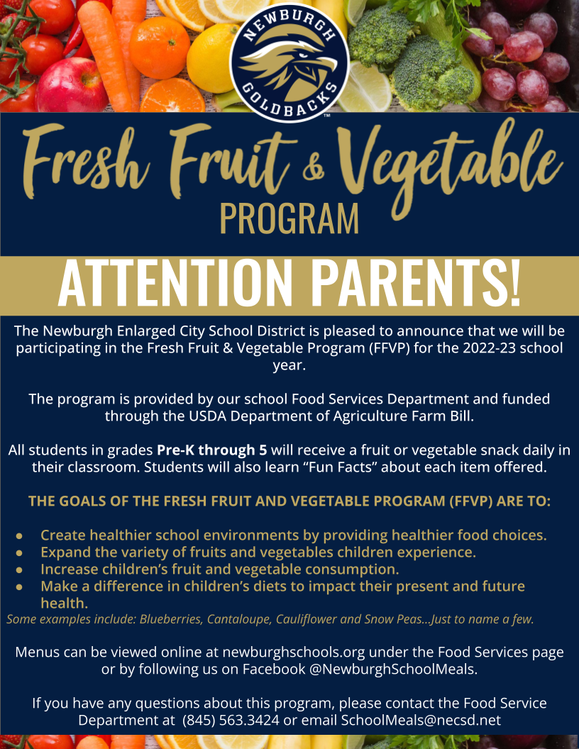 ATTENTION! NECSD is Offering Fresh Fruits and Vegetables to Scholars